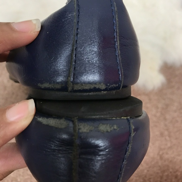 Tory Burch Woman Flat Shoes Navy Blue Red Sz: 9 - Picture 5 of 8